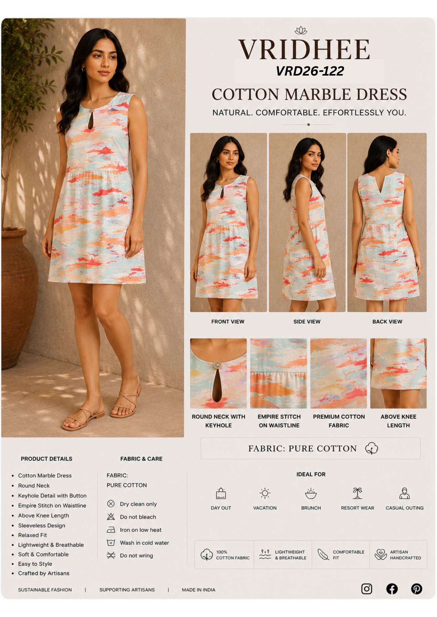 cotton printed dress