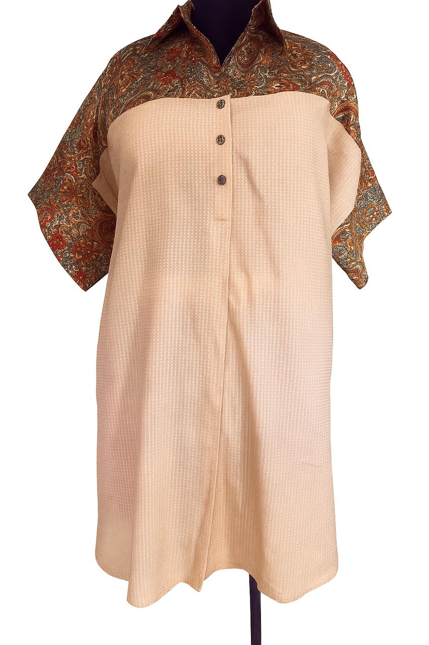 Kaftan Box dress with Paisley print