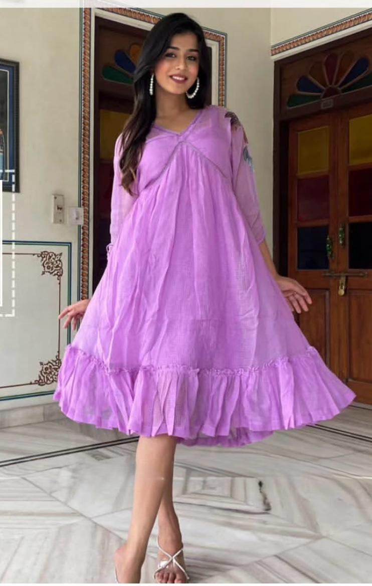 Kota Doria cotton dress