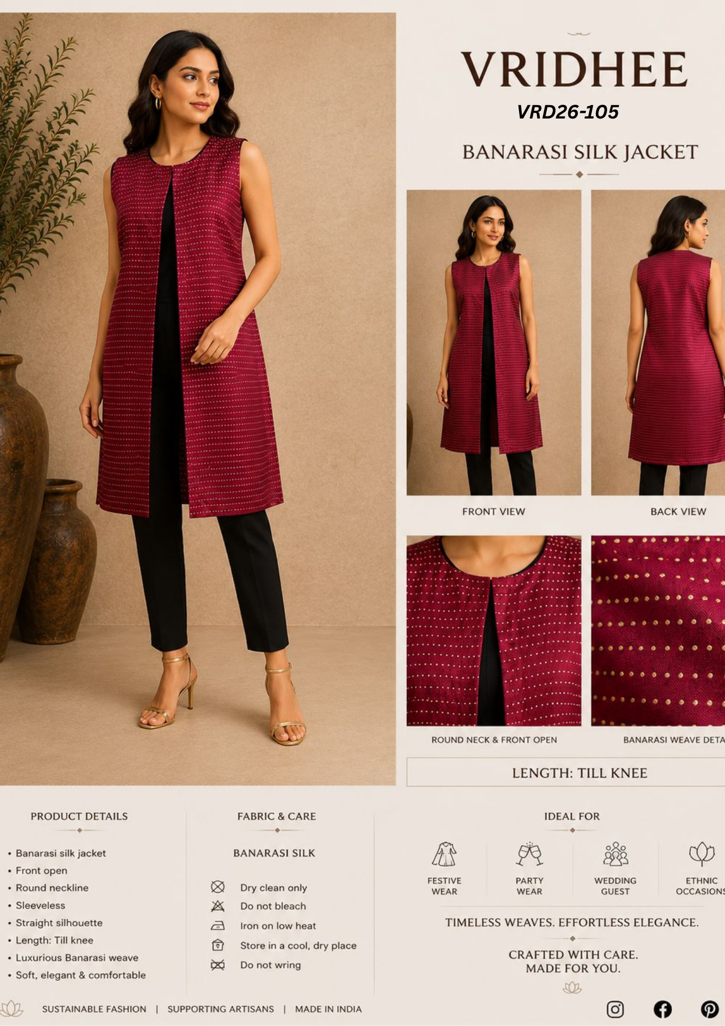 silk banarsi jacket