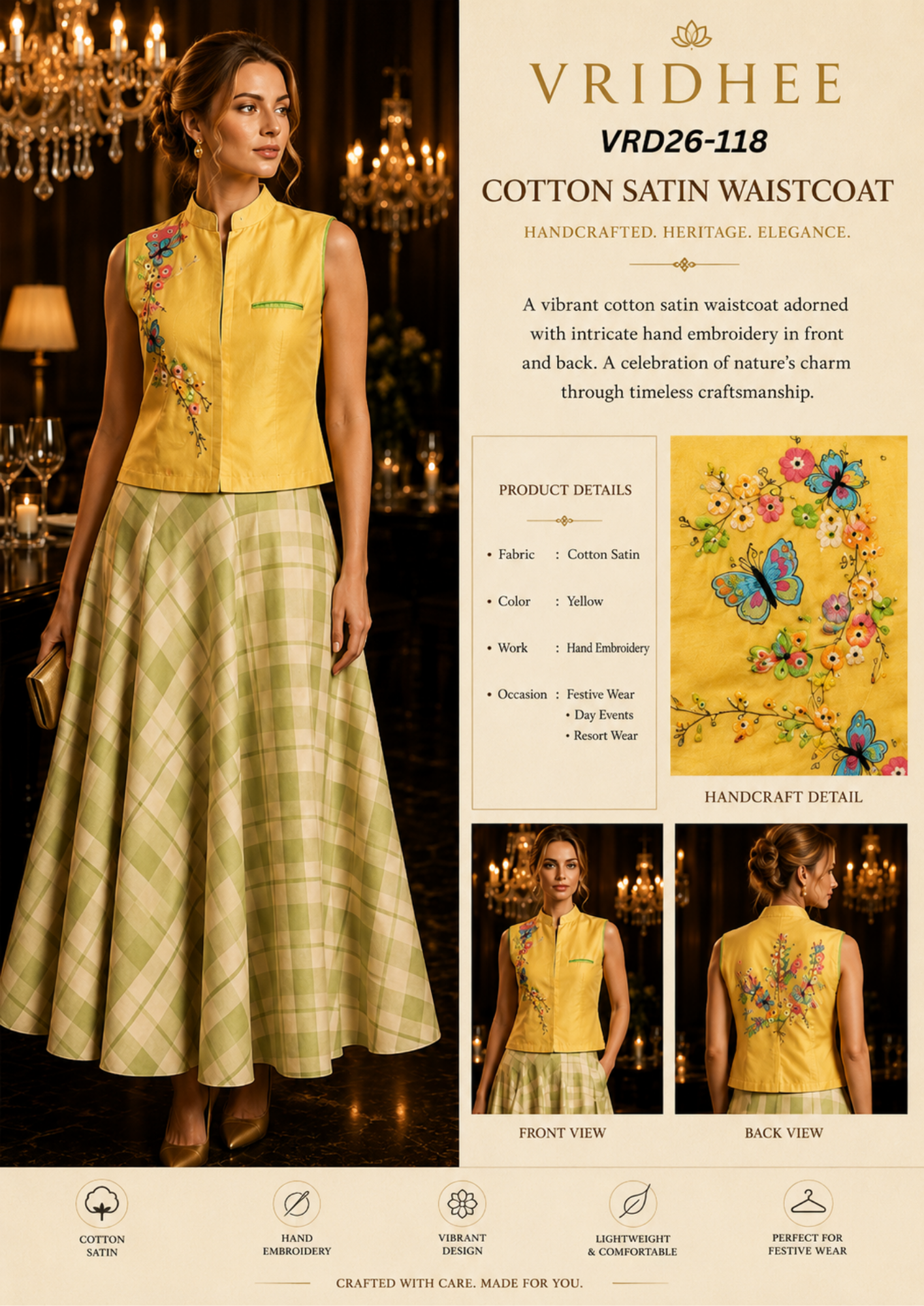 silk jacket with embroidery