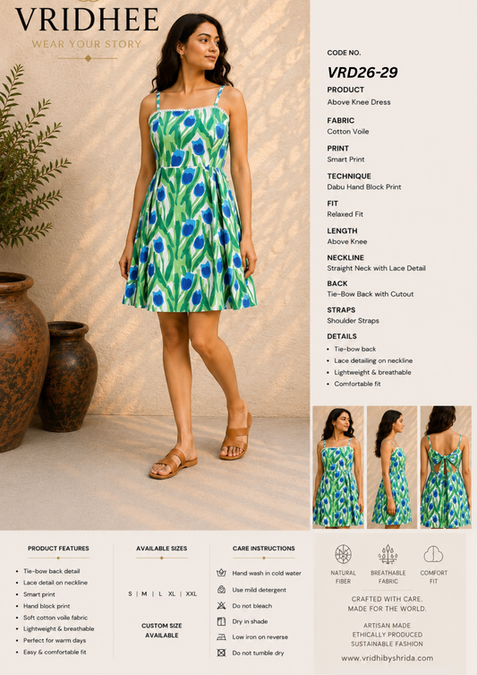 Printed  color block print dress