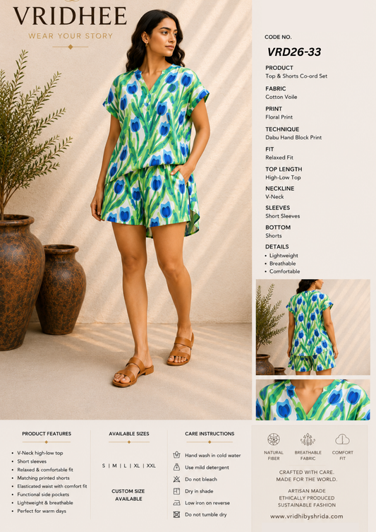 Printed  color block print Co-Ord Set