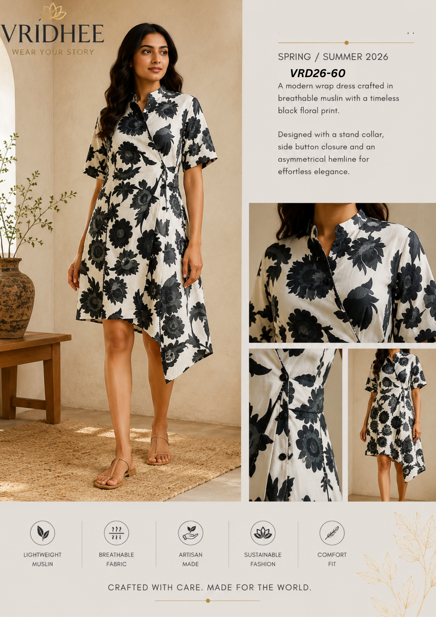 Printed Muslin Dress