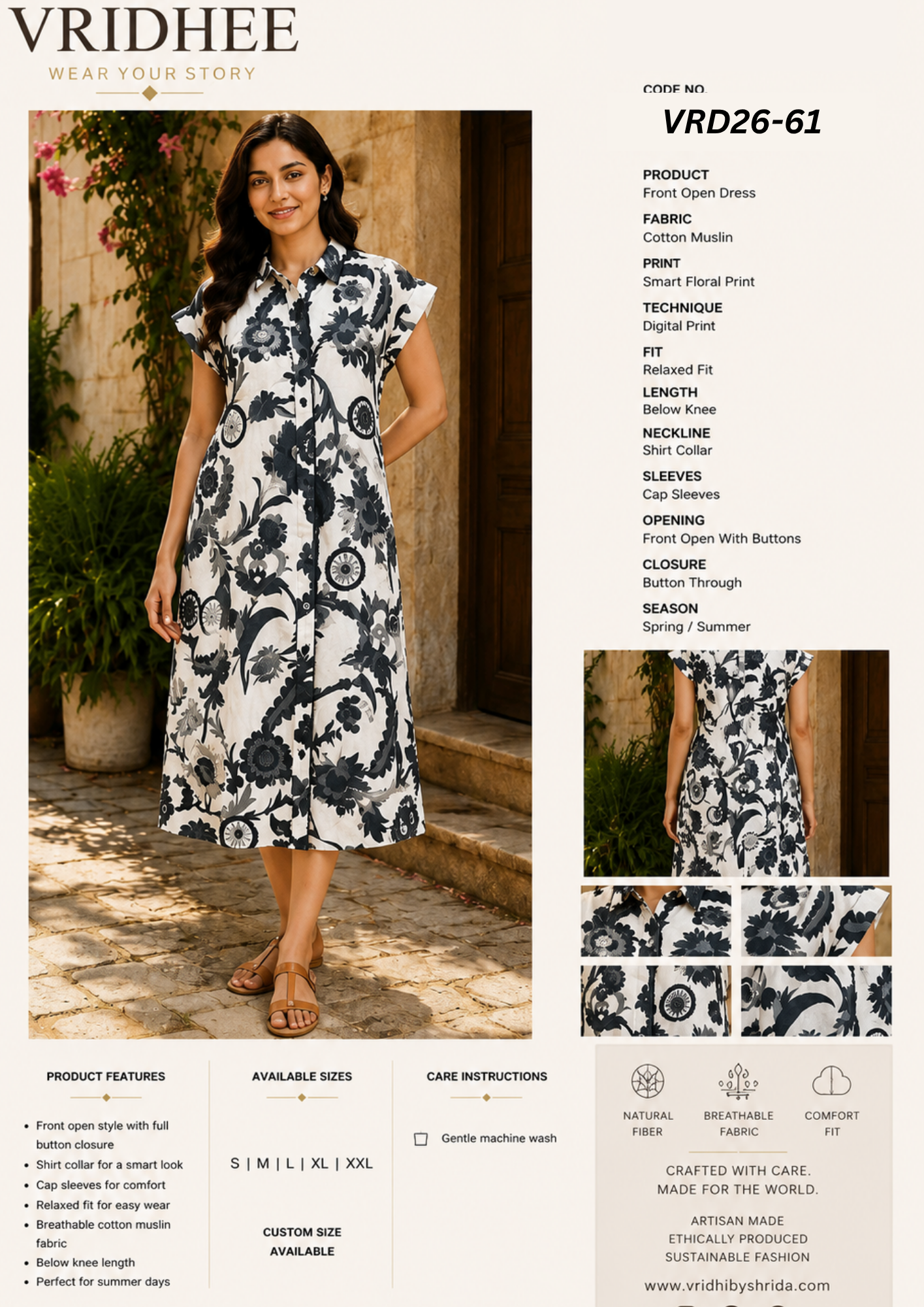 Printed Muslin Dress