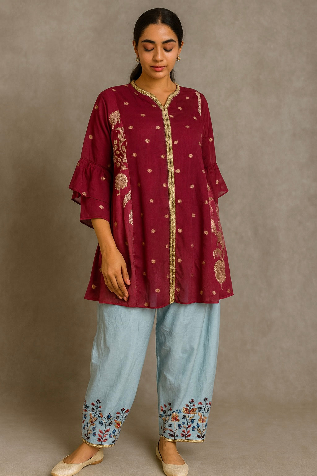 Maroon Kaftaan