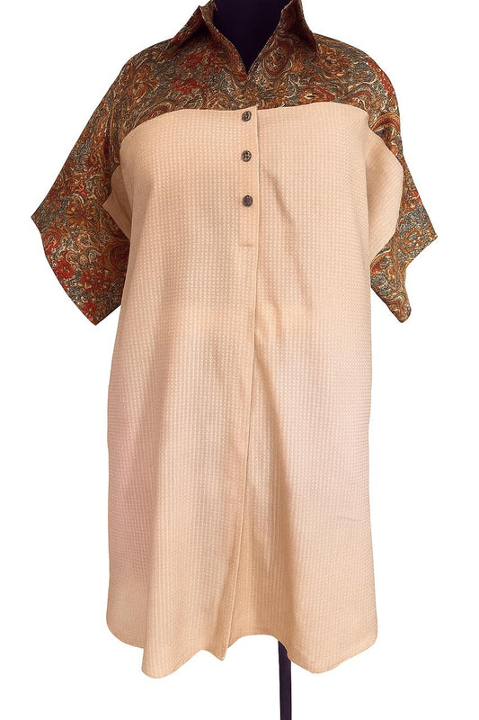Kaftan Box dress with Paisley print