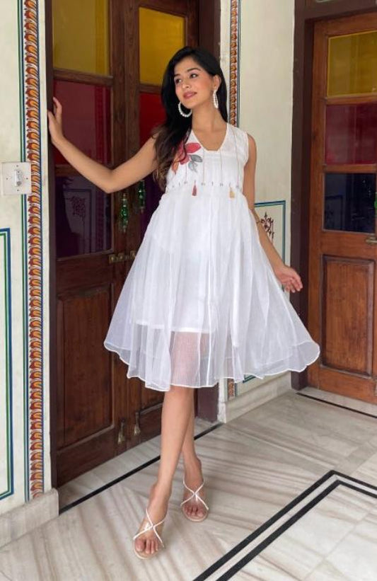 Kota Doria cotton dress