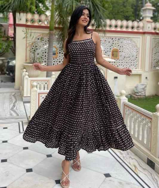 Kota Doria cotton dress