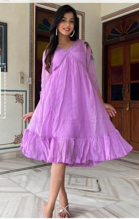 Kota Doria cotton dress